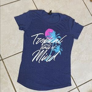 74. "tropical state of mind" shirt size Small